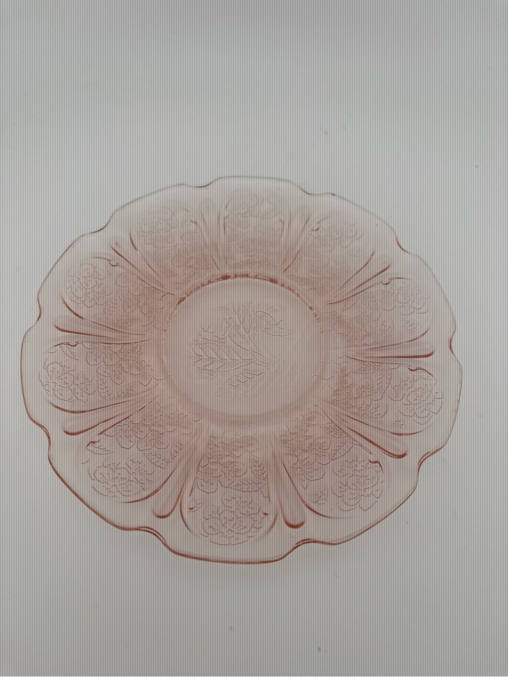 Pink Depression Glass Jeanette Cherry Blossom Plate 5.5”